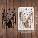 CRASPIRE Plastic Drawing Painting Stencils Templates, Rectangle, Eagle Pattern, 297x210mm