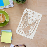 CRASPIRE Plastic Drawing Painting Stencils Templates, Rectangle, Eagle Pattern, 297x210mm