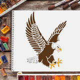 CRASPIRE Plastic Drawing Painting Stencils Templates, Rectangle, Eagle Pattern, 297x210mm