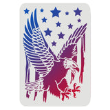 CRASPIRE Plastic Drawing Painting Stencils Templates, Rectangle, Eagle Pattern, 297x210mm