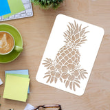 CRASPIRE Plastic Drawing Painting Stencils Templates, Rectangle, Pineapple Pattern, 297x210mm