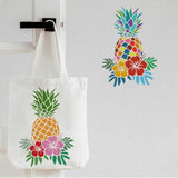 CRASPIRE Plastic Drawing Painting Stencils Templates, Rectangle, Pineapple Pattern, 297x210mm