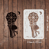 CRASPIRE Plastic Drawing Painting Stencils Templates, Rectangle, Human Pattern, 297x210mm