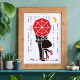 CRASPIRE Plastic Drawing Painting Stencils Templates, Rectangle, Human Pattern, 297x210mm