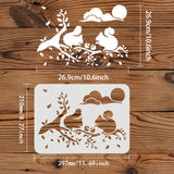 CRASPIRE Plastic Drawing Painting Stencils Templates, Rectangle, Squirrel Pattern, 297x210mm