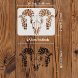 CRASPIRE Plastic Drawing Painting Stencils Templates, Rectangle, Sheep Pattern, 297x210mm