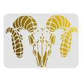 CRASPIRE Plastic Drawing Painting Stencils Templates, Rectangle, Sheep Pattern, 297x210mm