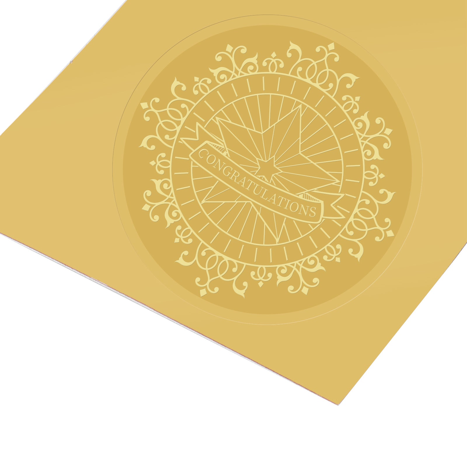 CRASPIRE 2 Inch Envelope Seals Stickers Achievement Award 100pcs Embossed  Foil Seals Adhesive Gold Foil Seals Stickers