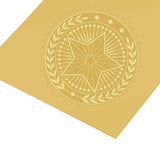 100pcs Embossed Gold Foil Five-Pointed Star Seals Self Adhesive Stickers