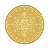 100pcs Embossed Gold Foil Snowflake Seals Self Adhesive Stickers