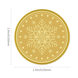 100pcs Embossed Gold Foil Snowflake Seals Self Adhesive Stickers