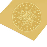 100pcs Embossed Gold Foil Snowflake Seals Self Adhesive Stickers