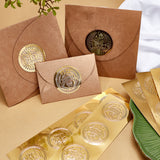 100pcs Embossed Gold Foil Certificate Seals/Wheat Ears