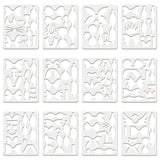 CRASPIRE Plastic Drawing Painting Stencils Templates, Bowknot Pattern, 25x20cm, 12pcs/set