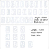 CRASPIRE PET Drawing Painting Stencils, For DIY Scrapbooking, Number 0~9 and Alphabet, White, 14.5x9.8x0.2cm