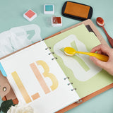 CRASPIRE PET Drawing Painting Stencils, For DIY Scrapbooking, Number 0~9 and Alphabet, White, 14.5x9.8x0.2cm