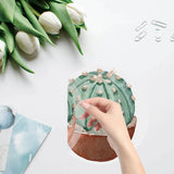 Craspire PVC Wall Sticker, Flat Round Shape, for Window or Stairway  Decoration, Cactus Pattern, 18x0.03cm, 4 style, 1pc/style, 4pcs/set