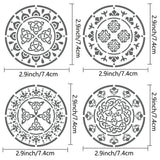 CRASPIRE Stainless Steel Cutting Dies Stencils, for DIY Scrapbooking/Photo Album, Decorative Embossing DIY Paper Card, Flower Pattern, 16x16x0.05cm