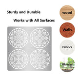 CRASPIRE Stainless Steel Cutting Dies Stencils, for DIY Scrapbooking/Photo Album, Decorative Embossing DIY Paper Card, Flower Pattern, 16x16x0.05cm