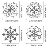 CRASPIRE Stainless Steel Cutting Dies Stencils, for DIY Scrapbooking/Photo Album, Decorative Embossing DIY Paper Card, Flower Pattern, 16x16x0.05cm