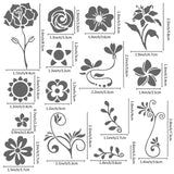 CRASPIRE Stainless Steel Cutting Dies Stencils, for DIY Scrapbooking/Photo Album, Decorative Embossing DIY Paper Card, Floral Pattern, 16x16x0.05cm
