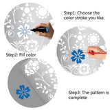 CRASPIRE Stainless Steel Cutting Dies Stencils, for DIY Scrapbooking/Photo Album, Decorative Embossing DIY Paper Card, Floral Pattern, 16x16x0.05cm