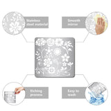 CRASPIRE Stainless Steel Cutting Dies Stencils, for DIY Scrapbooking/Photo Album, Decorative Embossing DIY Paper Card, Floral Pattern, 16x16x0.05cm