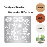 CRASPIRE Stainless Steel Cutting Dies Stencils, for DIY Scrapbooking/Photo Album, Decorative Embossing DIY Paper Card, Floral Pattern, 16x16x0.05cm