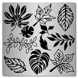 CRASPIRE Stainless Steel Cutting Dies Stencils, for DIY Scrapbooking/Photo Album, Decorative Embossing DIY Paper Card, Stainless Steel Color, Leaf Pattern, 160x160x0.5mm