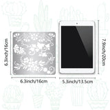 CRASPIRE Stainless Steel Cutting Dies Stencils, for DIY Scrapbooking/Photo Album, Decorative Embossing DIY Paper Card, Matte Style, Stainless Steel Color, Flower Pattern, 160x160x0.5mm