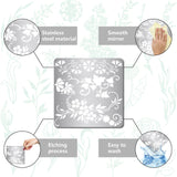 CRASPIRE Stainless Steel Cutting Dies Stencils, for DIY Scrapbooking/Photo Album, Decorative Embossing DIY Paper Card, Matte Style, Stainless Steel Color, Flower Pattern, 160x160x0.5mm