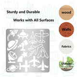 CRASPIRE Stainless Steel Cutting Dies Stencils, for DIY Scrapbooking/Photo Album, Decorative Embossing DIY Paper Card, Matte Style, Stainless Steel Color, Plane Pattern, 16x16cm