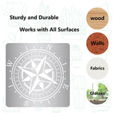 CRASPIRE Stainless Steel Cutting Dies Stencils, for DIY Scrapbooking/Photo Album, Decorative Embossing DIY Paper Card, Matte Style, Stainless Steel Color, Compass Pattern, 16x16cm