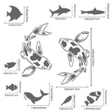 CRASPIRE Stainless Steel Cutting Dies Stencils, for DIY Scrapbooking/Photo Album, Decorative Embossing DIY Paper Card, Matte Stainless Steel Color, Fish Pattern, 16x16cm
