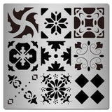 CRASPIRE Stainless Steel Cutting Dies Stencils, for DIY Scrapbooking/Photo Album, Decorative Embossing DIY Paper Card, Matte Stainless Steel Color, Flower Pattern, 16x16cm
