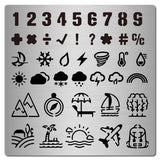 CRASPIRE Stainless Steel Cutting Dies Stencils, for DIY Scrapbooking/Photo Album, Decorative Embossing DIY Paper Card, Matte Stainless Steel Color, Sign Pattern, 16x16cm