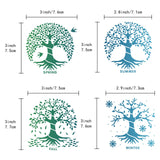 CRASPIRE Stainless Steel Cutting Dies Stencils, for DIY Scrapbooking/Photo Album, Decorative Embossing DIY Paper Card, Matte Stainless Steel Color, Tree of Life Pattern, 16x16cm