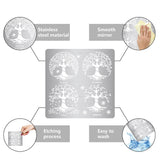 CRASPIRE Stainless Steel Cutting Dies Stencils, for DIY Scrapbooking/Photo Album, Decorative Embossing DIY Paper Card, Matte Stainless Steel Color, Tree of Life Pattern, 16x16cm