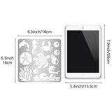 CRASPIRE Stainless Steel Cutting Dies Stencils, for DIY Scrapbooking/Photo Album, Decorative Embossing DIY Paper Card, Matte Stainless Steel Color, Sea Animals, 16x16cm
