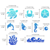 CRASPIRE Stainless Steel Cutting Dies Stencils, for DIY Scrapbooking/Photo Album, Decorative Embossing DIY Paper Card, Matte Stainless Steel Color, Sea Animals, 16x16cm