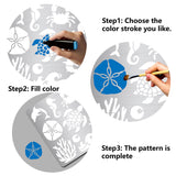 CRASPIRE Stainless Steel Cutting Dies Stencils, for DIY Scrapbooking/Photo Album, Decorative Embossing DIY Paper Card, Matte Stainless Steel Color, Sea Animals, 16x16cm