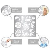 CRASPIRE Stainless Steel Cutting Dies Stencils, for DIY Scrapbooking/Photo Album, Decorative Embossing DIY Paper Card, Matte Stainless Steel Color, Sea Animals, 16x16cm