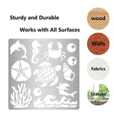 CRASPIRE Stainless Steel Cutting Dies Stencils, for DIY Scrapbooking/Photo Album, Decorative Embossing DIY Paper Card, Matte Stainless Steel Color, Sea Animals, 16x16cm
