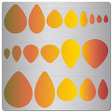 CRASPIRE Stainless Steel Cutting Dies Stencils, for DIY Scrapbooking/Photo Album, Decorative Embossing DIY Paper Card, Matte Stainless Steel Color, Teardrop Pattern, 16x16cm