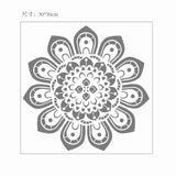 CRASPIRE Plastic Drawing Painting Stencils Templates, Square, Flower Pattern, 30x30cm