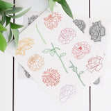 Craspire Rubber Clear Stamps, for Card Making Decoration DIY Scrapbooking, Flower Pattern, 22x18x0.8cm