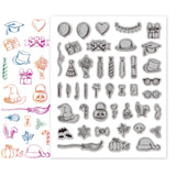 Craspire Rubber Clear Stamps, for Card Making Decoration DIY Scrapbooking, Halloween Themed Pattern, 22x18x0.8cm