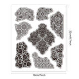 CRASPIRE Rubber Clear Stamps, for Card Making Decoration DIY Scrapbooking, Flower Pattern, 22x18x0.8cm