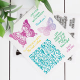 Craspire Rubber Clear Stamps, for Card Making Decoration DIY Scrapbooking, Butterfly Farm, 22x18x0.8cm