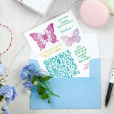 Craspire Rubber Clear Stamps, for Card Making Decoration DIY Scrapbooking, Butterfly Farm, 22x18x0.8cm